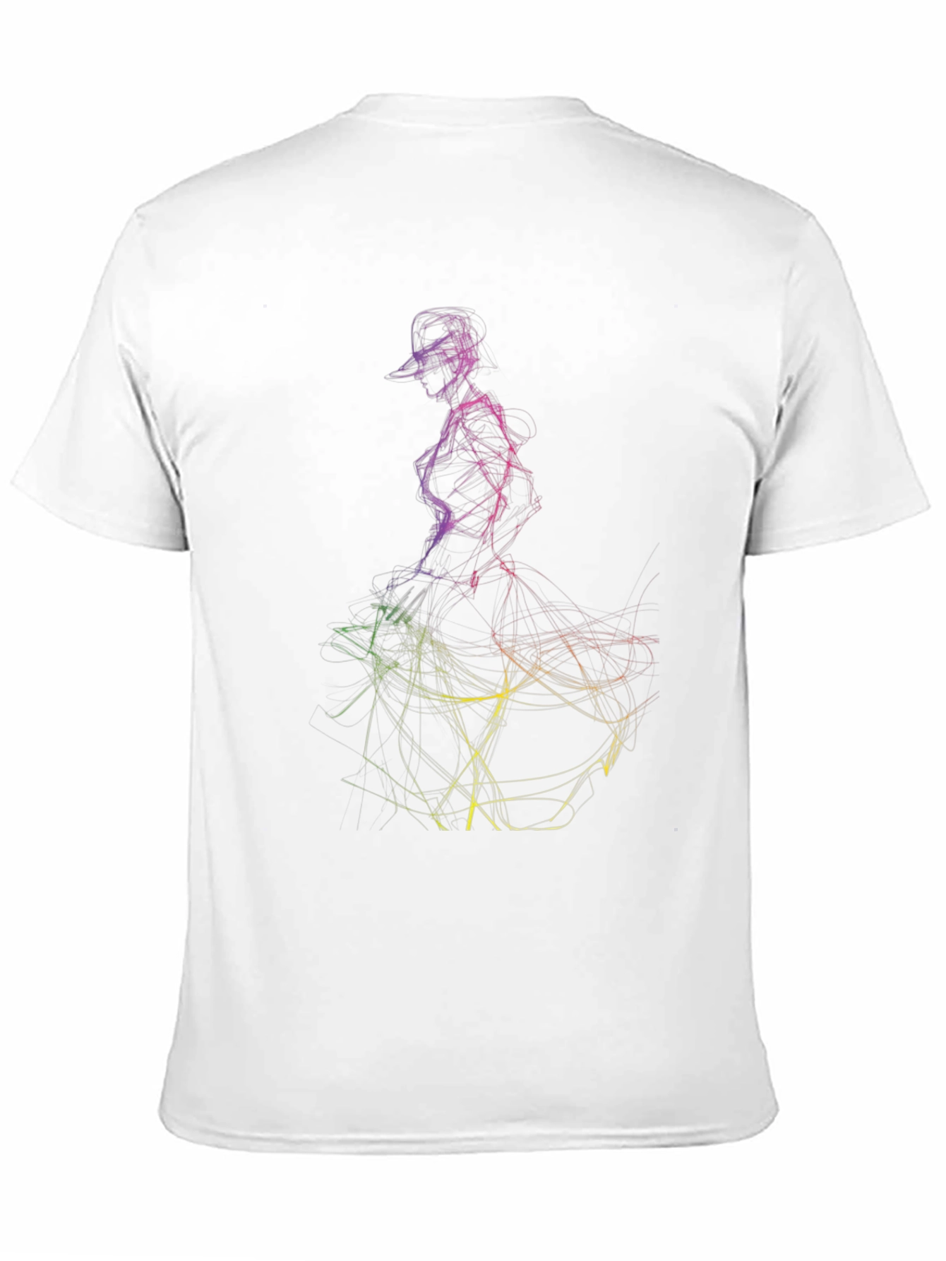 Abstract Dancer Graphic Tee - Mens Black T-Shirt