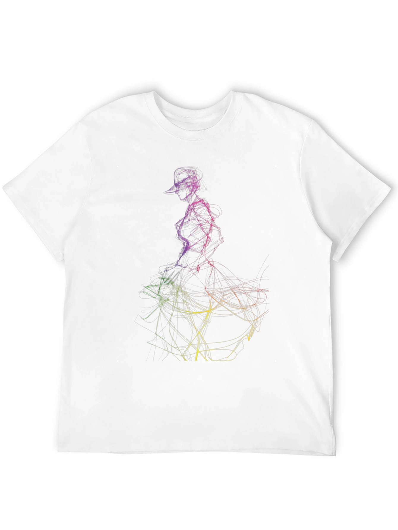 Abstract Dancer Graphic Tee - Mens Black T-Shirt
