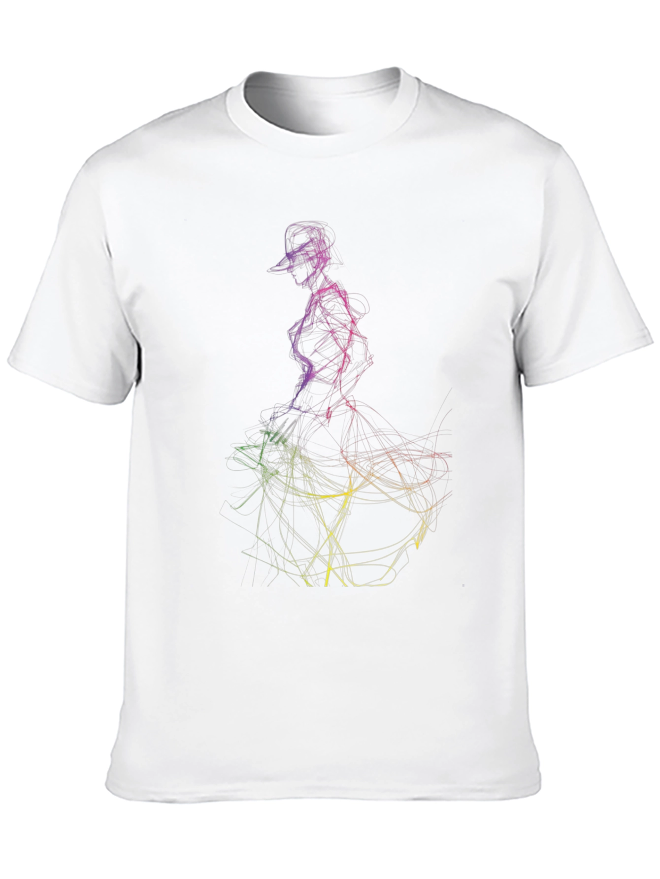 Abstract Dancer Graphic Tee - Mens Black T-Shirt