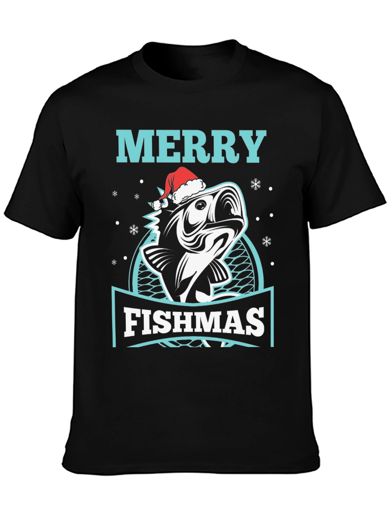 Merry Fishmas T-Shirt - Fishing Christmas Tee