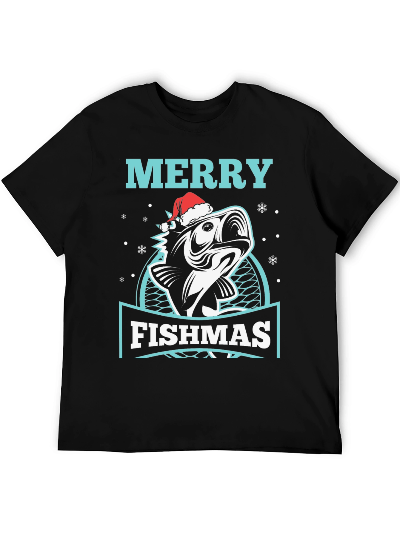 Merry Fishmas T-Shirt - Fishing Christmas Tee