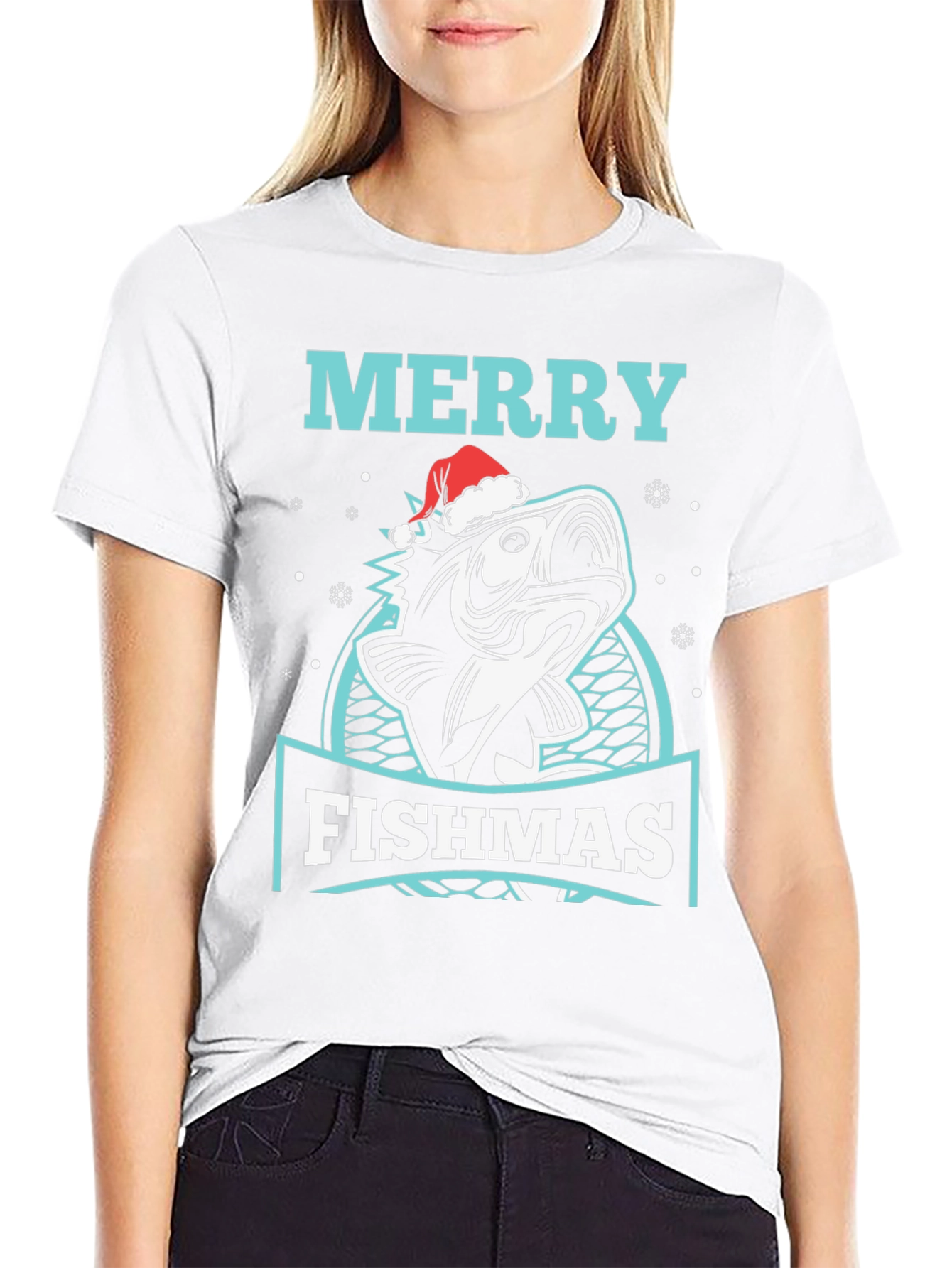 Merry Fishmas T-Shirt - Fishing Christmas Tee