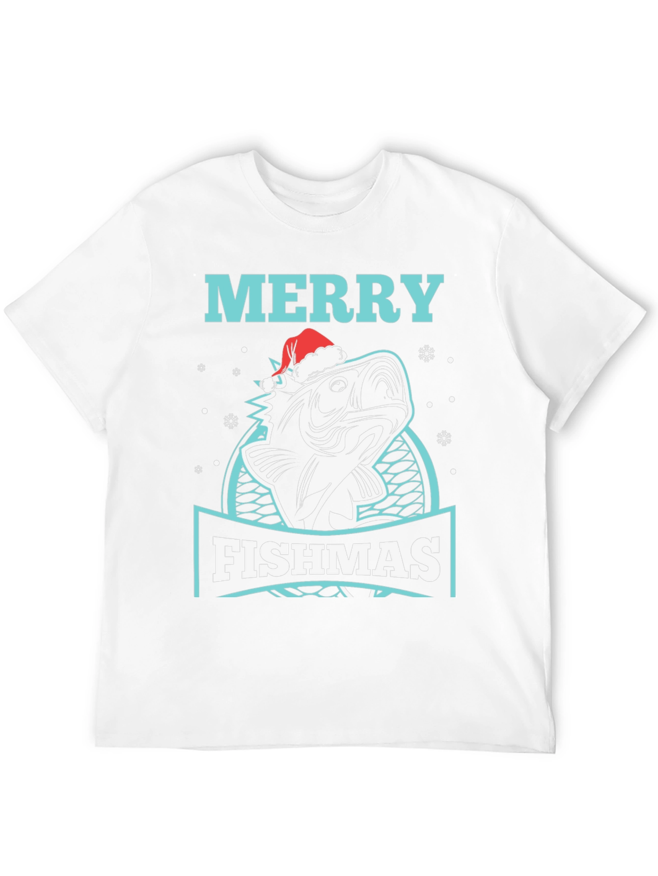 Merry Fishmas T-Shirt - Fishing Christmas Tee