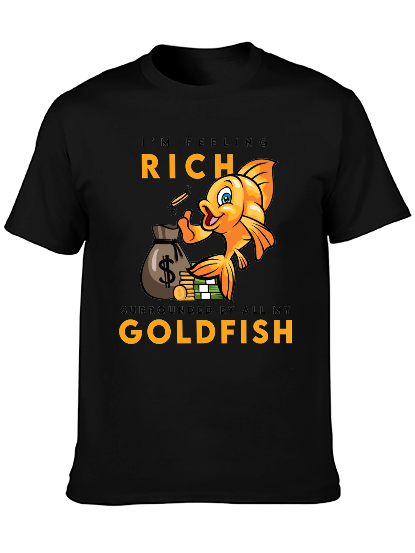 Rich Goldfish Graphic T-Shirt