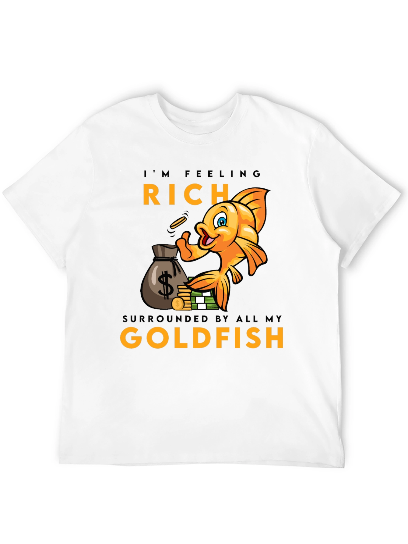 Rich Goldfish Graphic T-Shirt