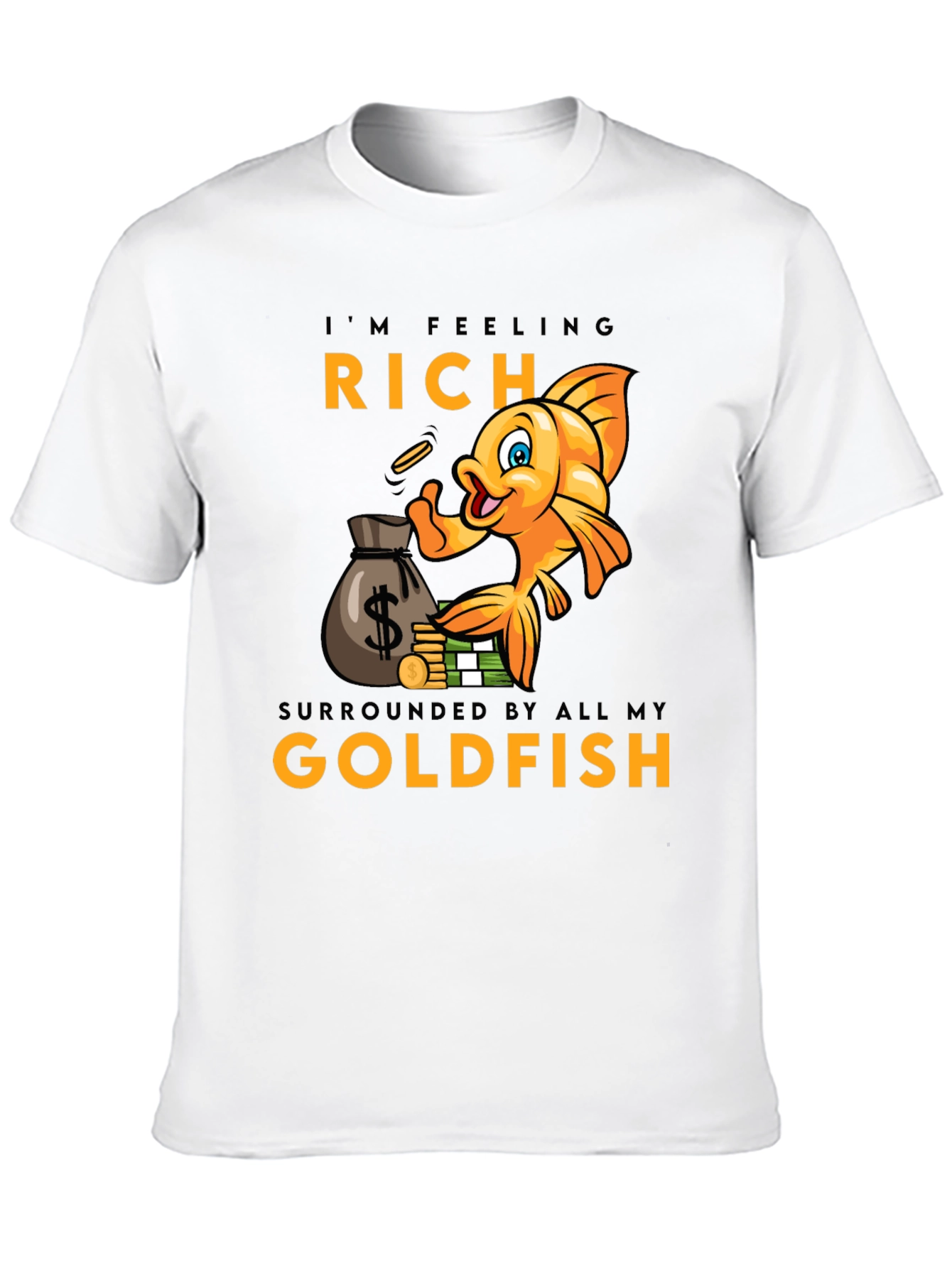 Rich Goldfish Graphic T-Shirt