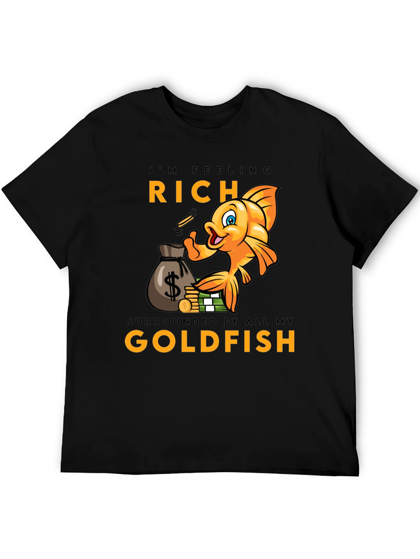 Rich Goldfish Graphic T-Shirt