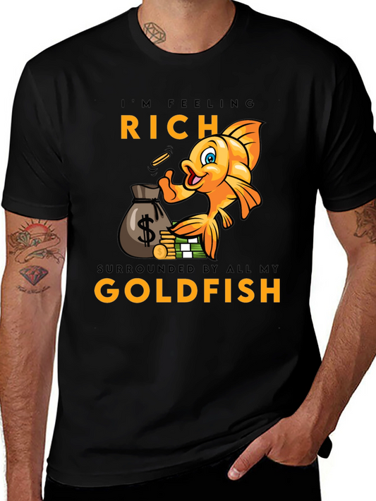 Rich Goldfish Graphic T-Shirt