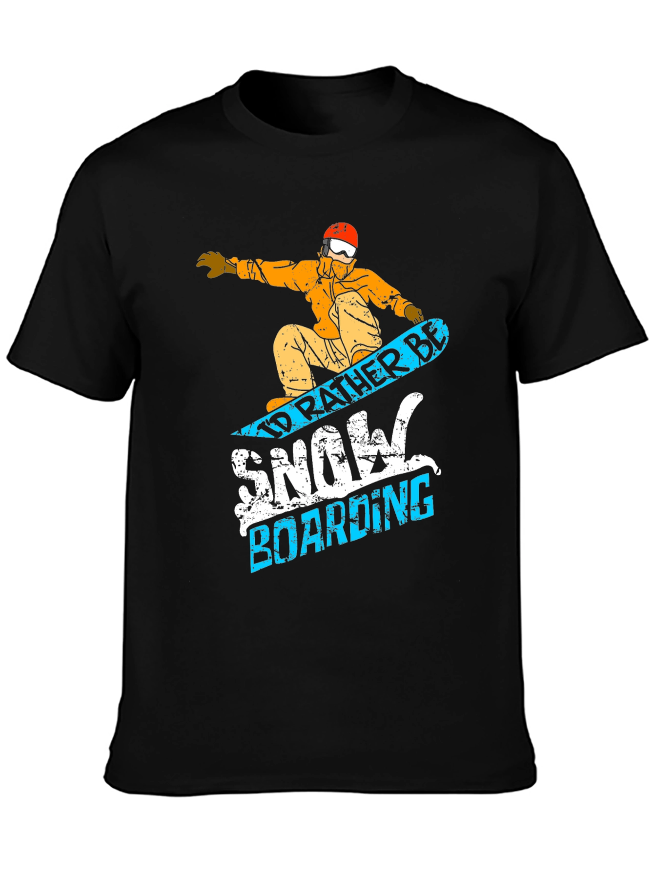 Snowboarding Graphic Tee - Id Rather Be Design