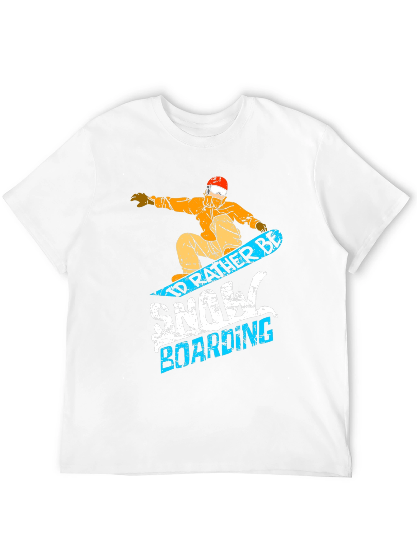 Snowboarding Graphic Tee - Id Rather Be Design