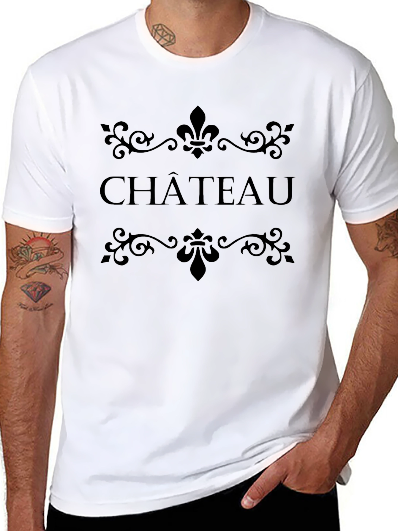 Château Graphic Black T-Shirt - Stylish & Unique Design