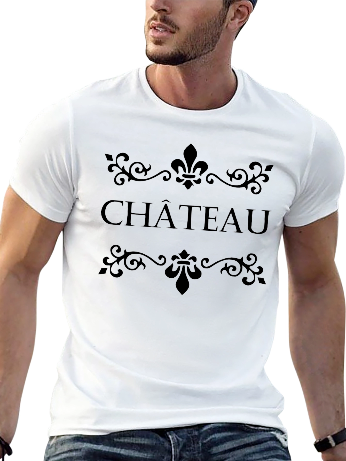 Château Graphic Black T-Shirt - Stylish & Unique Design