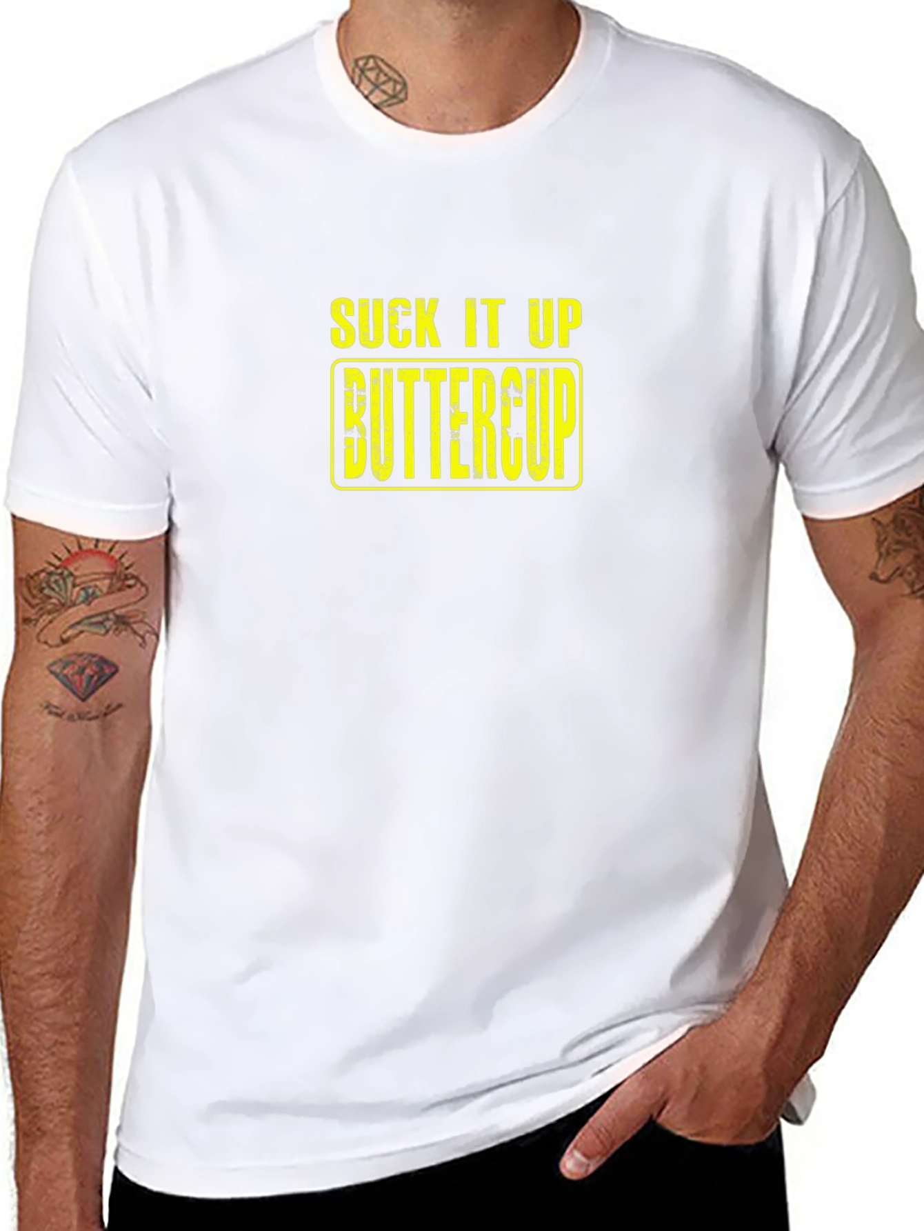 Suck It Up Buttercup Graphic T-Shirt - Black