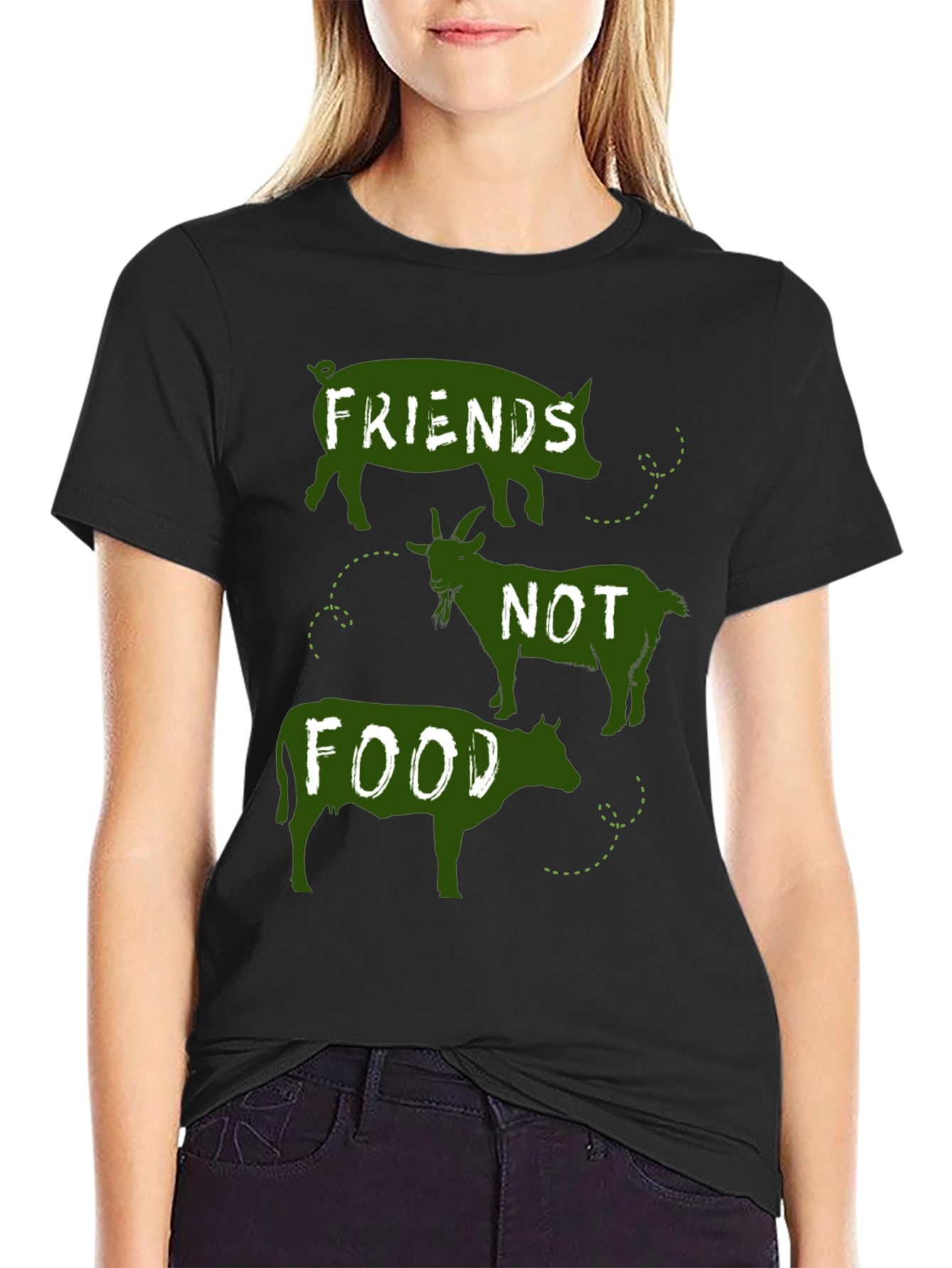 Vegan Friends Not Food Graphic Tee