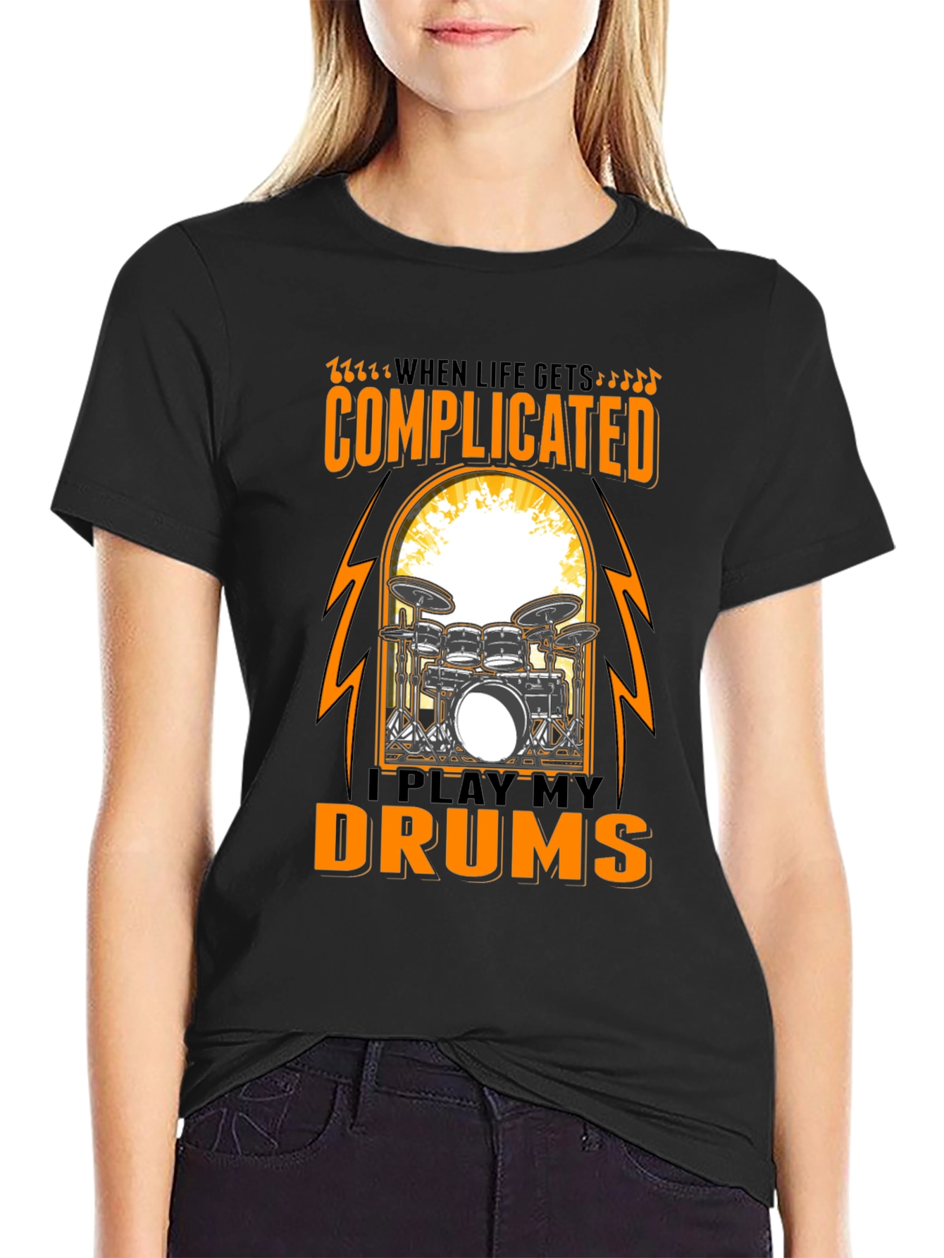 Complicated? Play My Drums Graphic Tee