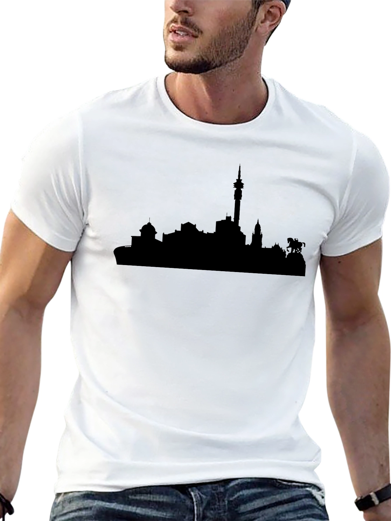 Munich Skyline Black T-Shirt