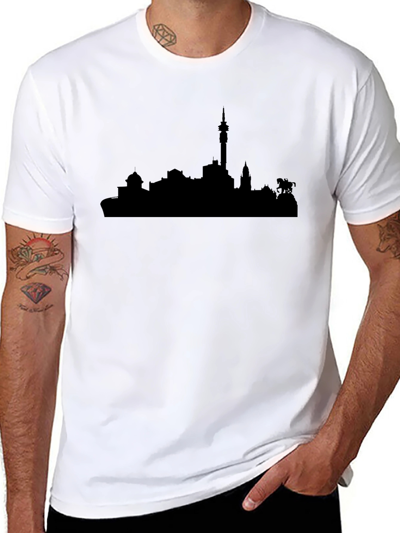 Munich Skyline Black T-Shirt
