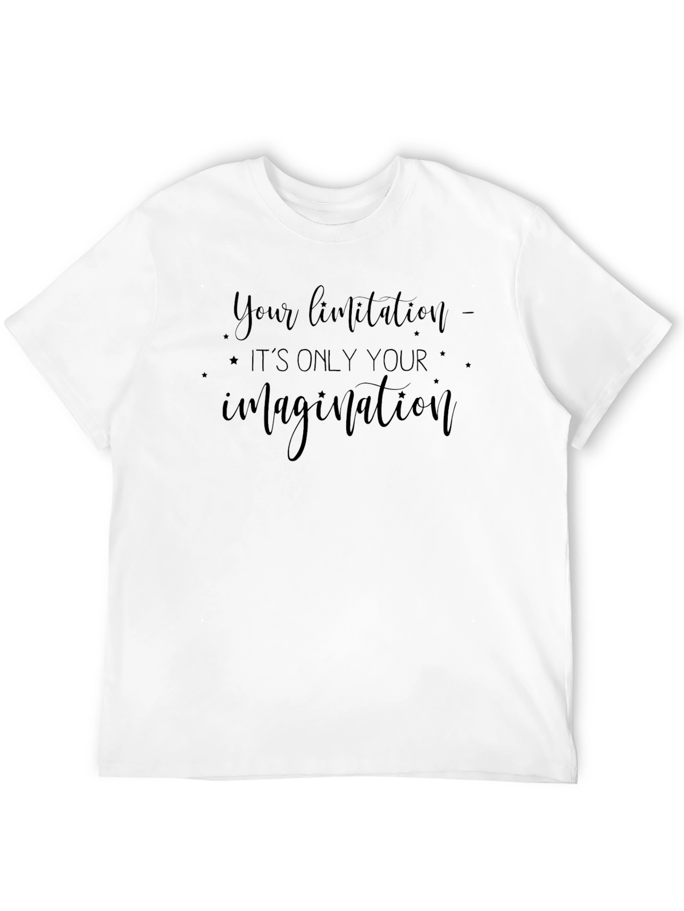 Motivational Black T-Shirt - Imagination Quote