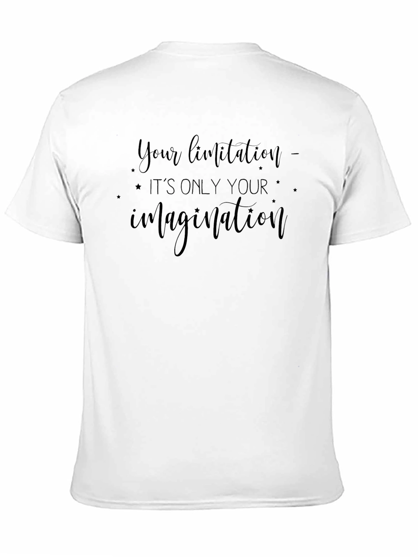 Motivational Black T-Shirt - Imagination Quote