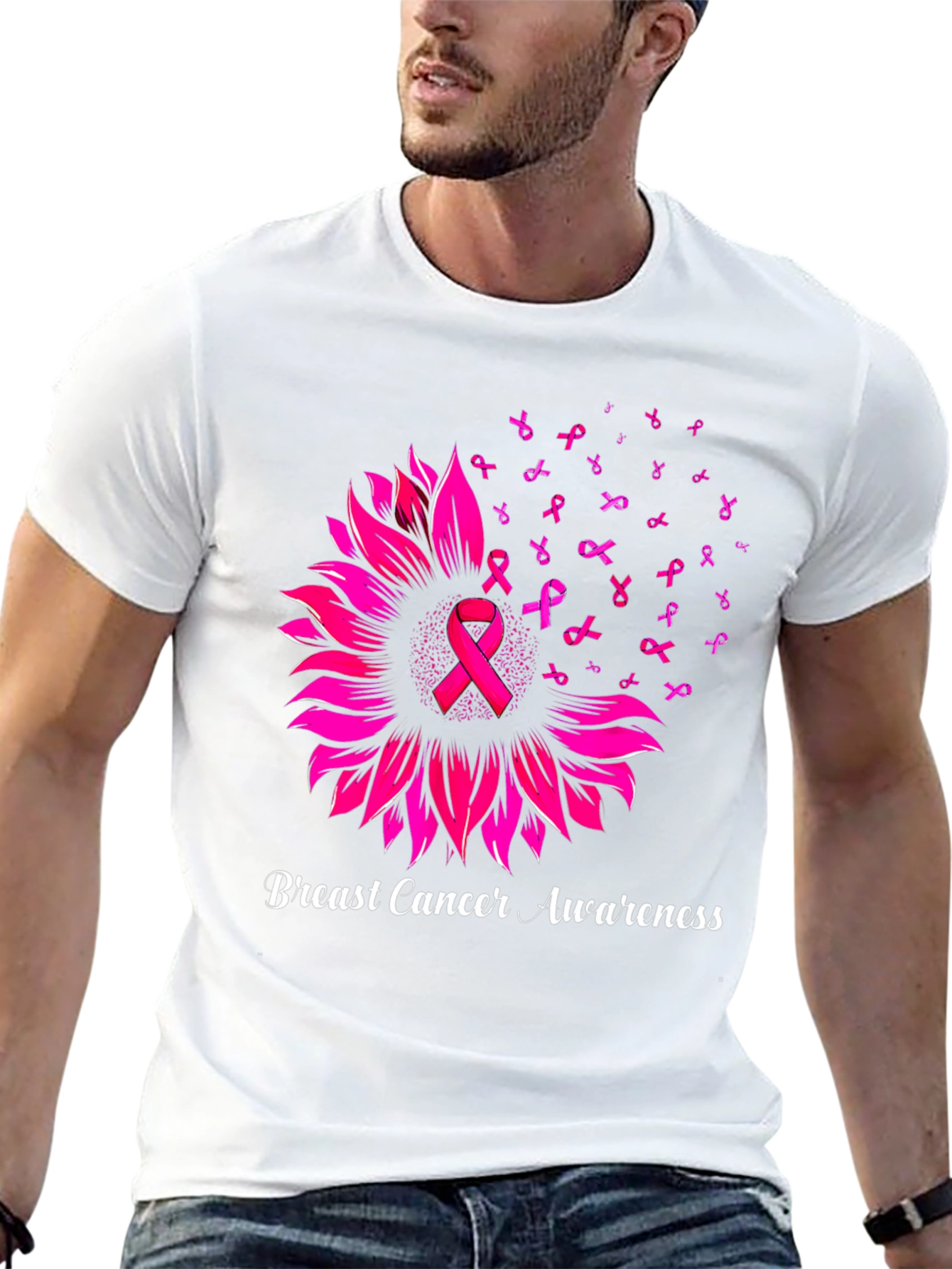 Breast Cancer Awareness Sunflower T-Shirt
