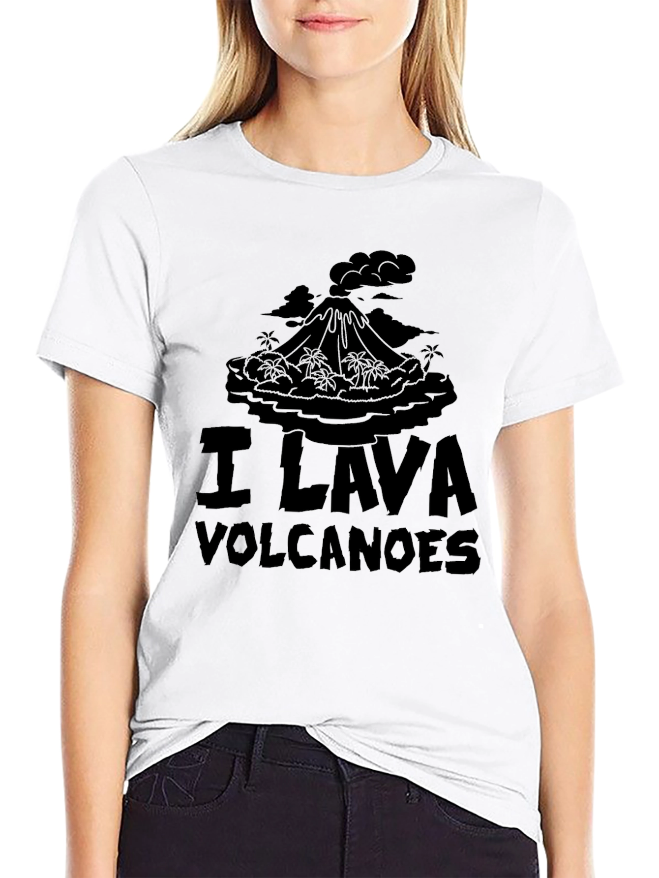 I Lava Volcanoes Black Graphic T-Shirt