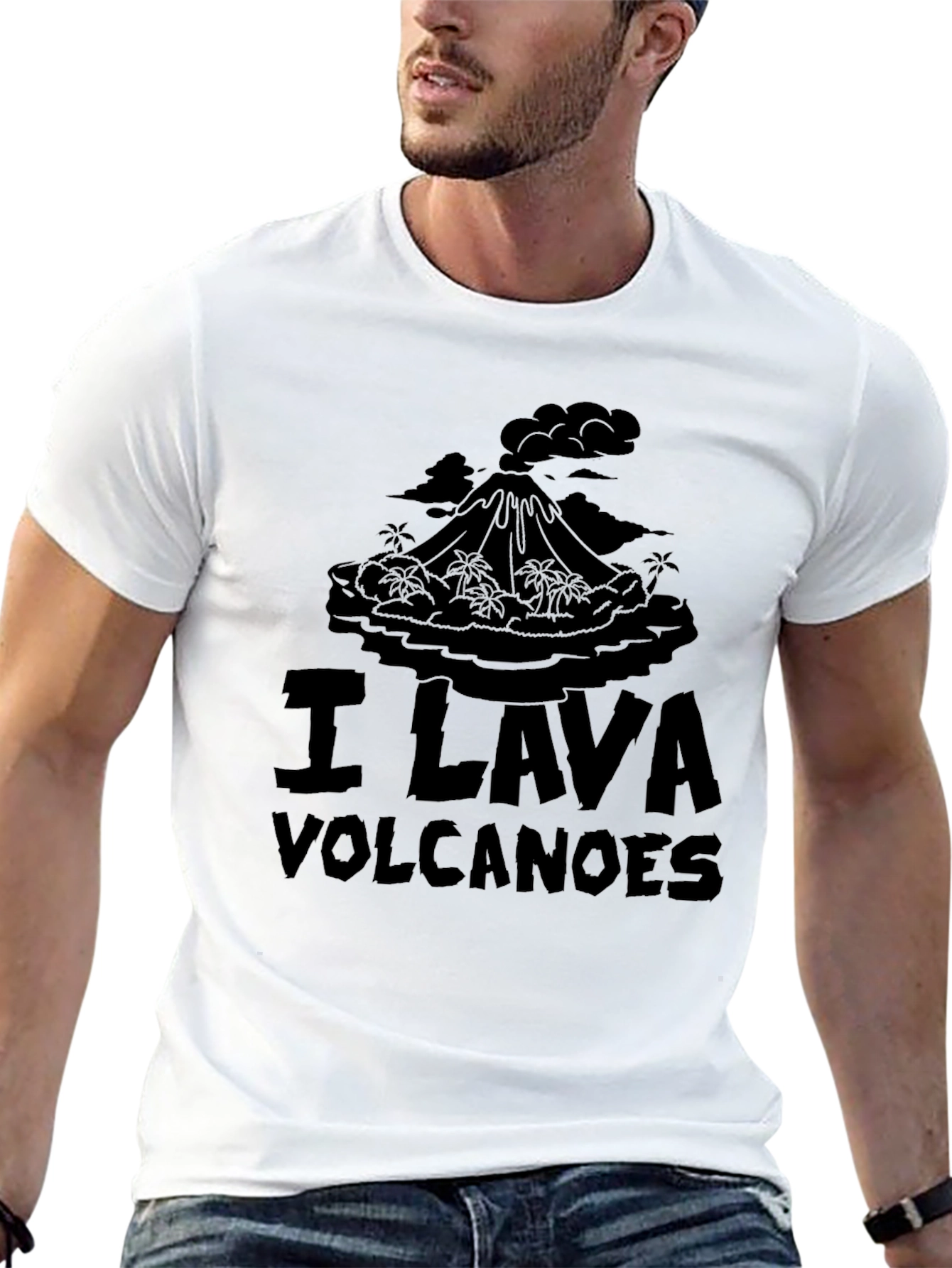 I Lava Volcanoes Black Graphic T-Shirt