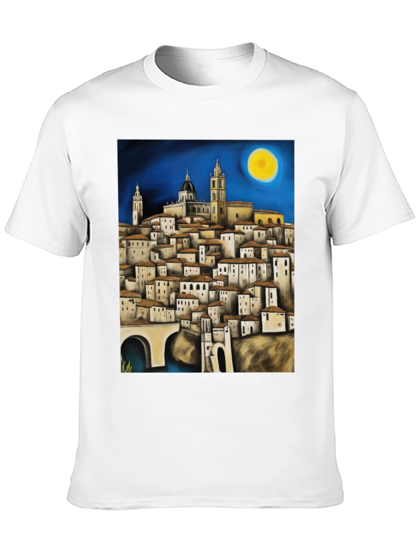 Cityscape Art Tee - Mens Black T-Shirt