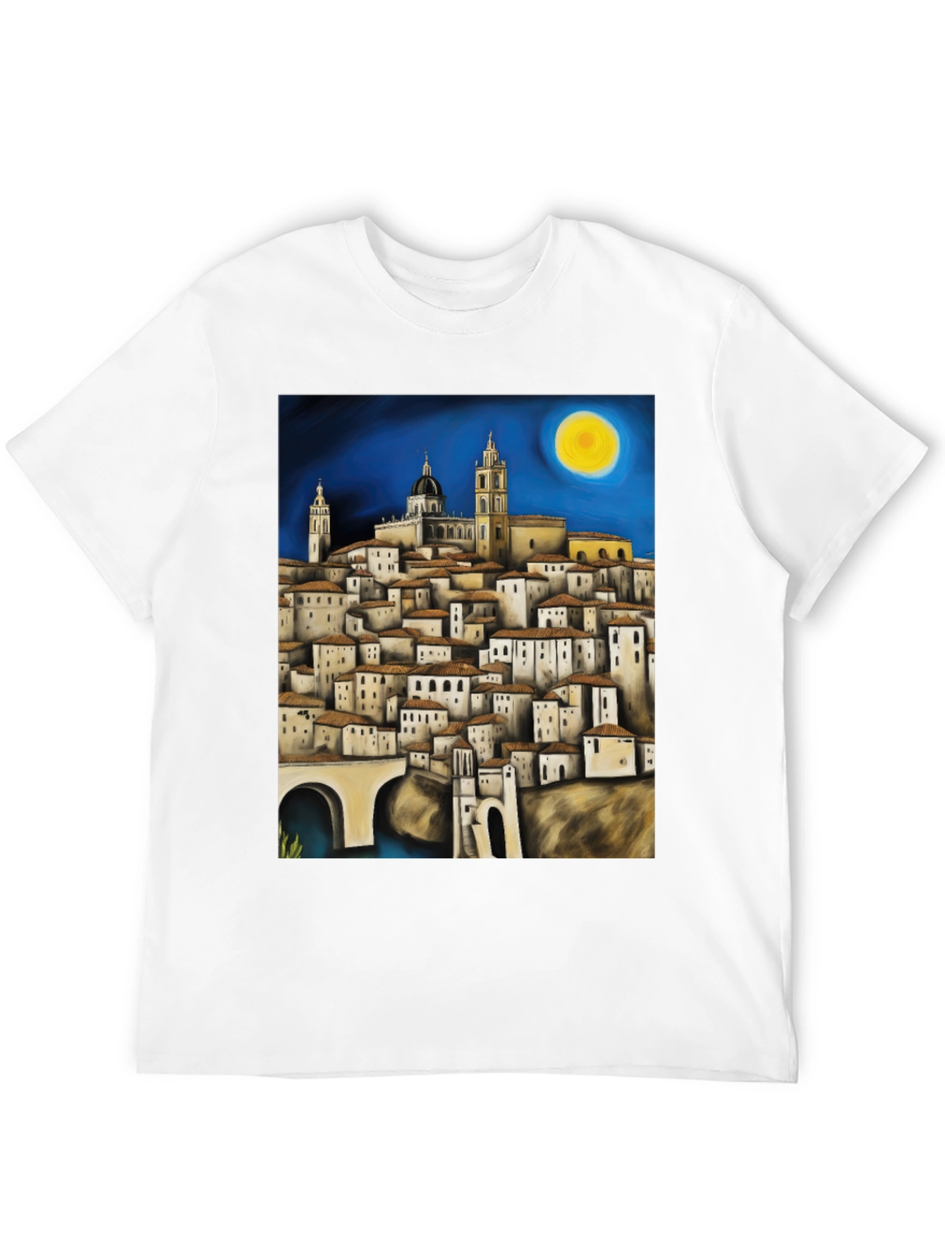Cityscape Art Tee - Mens Black T-Shirt