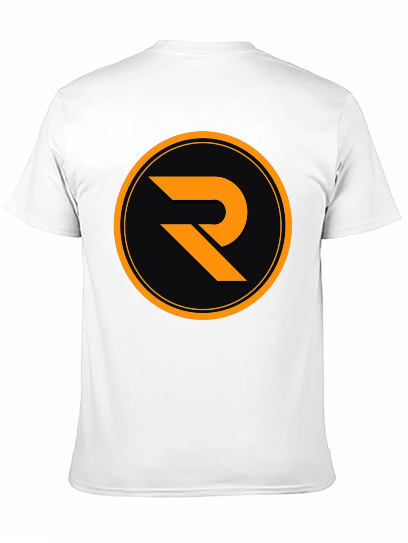 Black T-Shirt with Orange R Logo