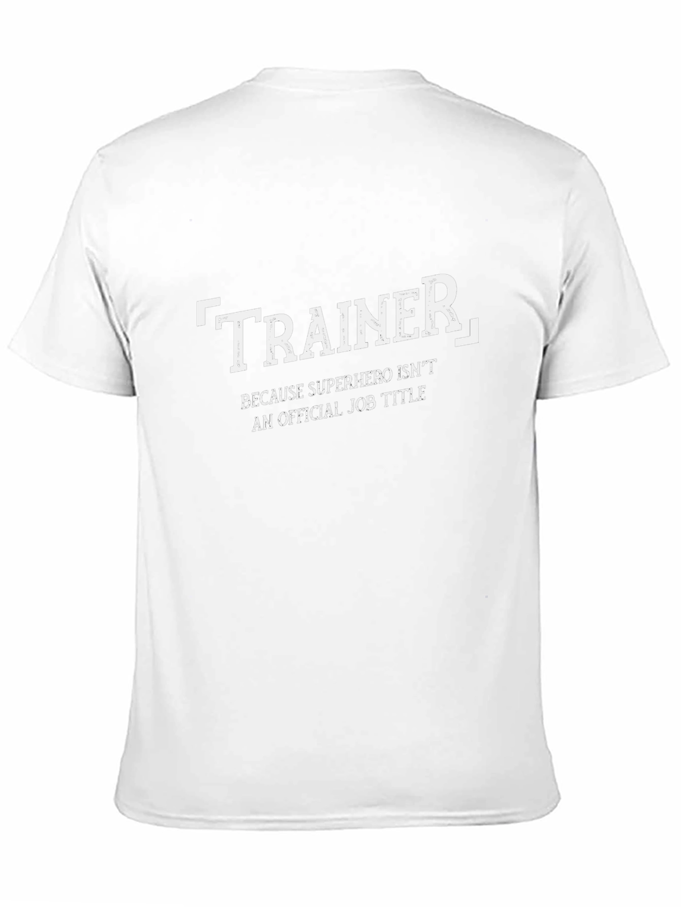 Trainer Superhero Job Title Graphic Black T-Shirt