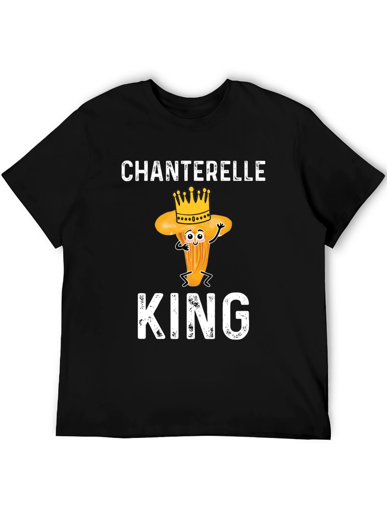 Chanterelle King Graphic Tee - Fun Mushroom Lovers Shirt