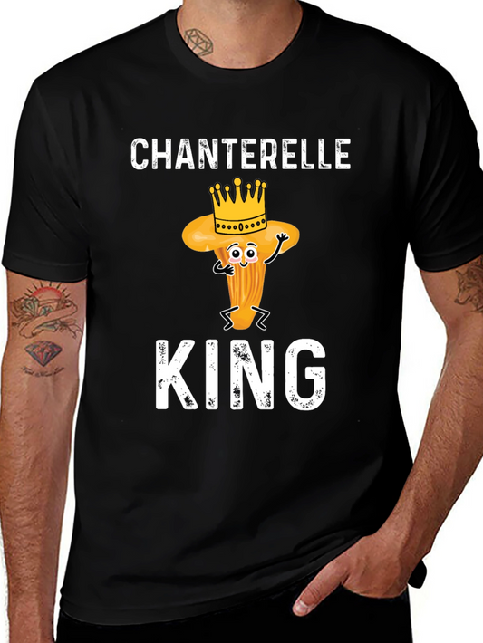 Chanterelle King Graphic Tee - Fun Mushroom Lovers Shirt