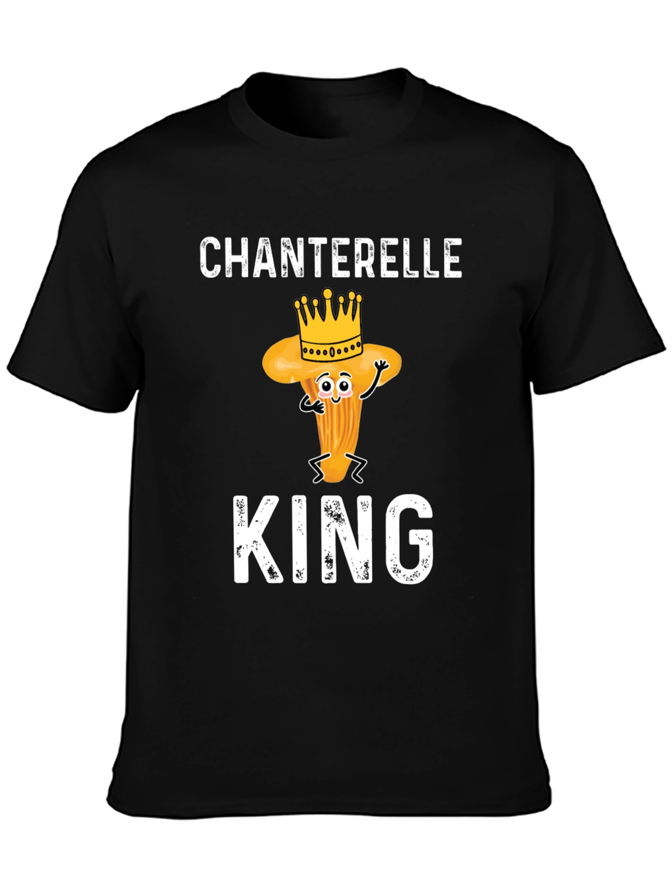 Chanterelle King Graphic Tee - Fun Mushroom Lovers Shirt