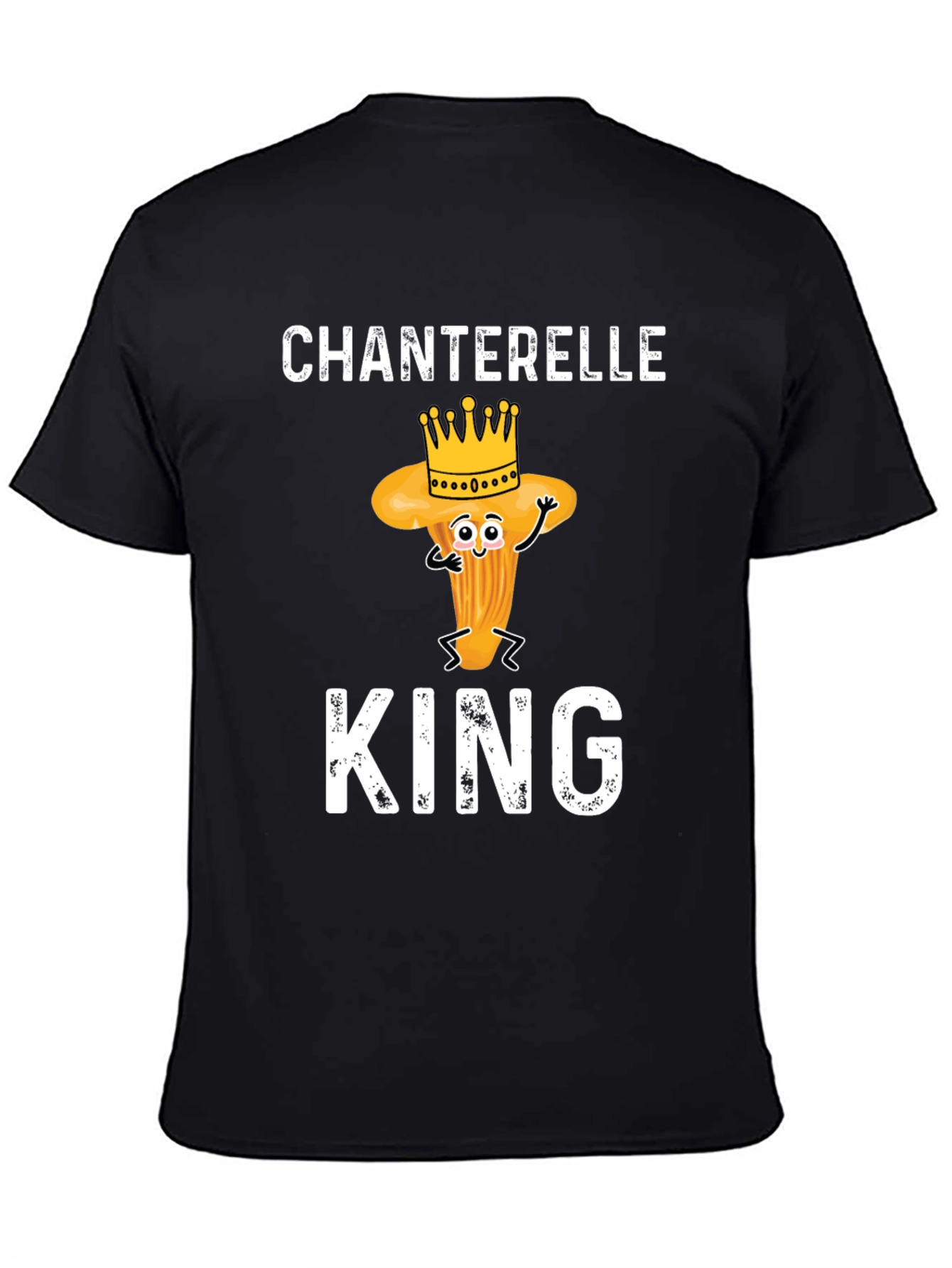 Chanterelle King Graphic Tee - Fun Mushroom Lovers Shirt