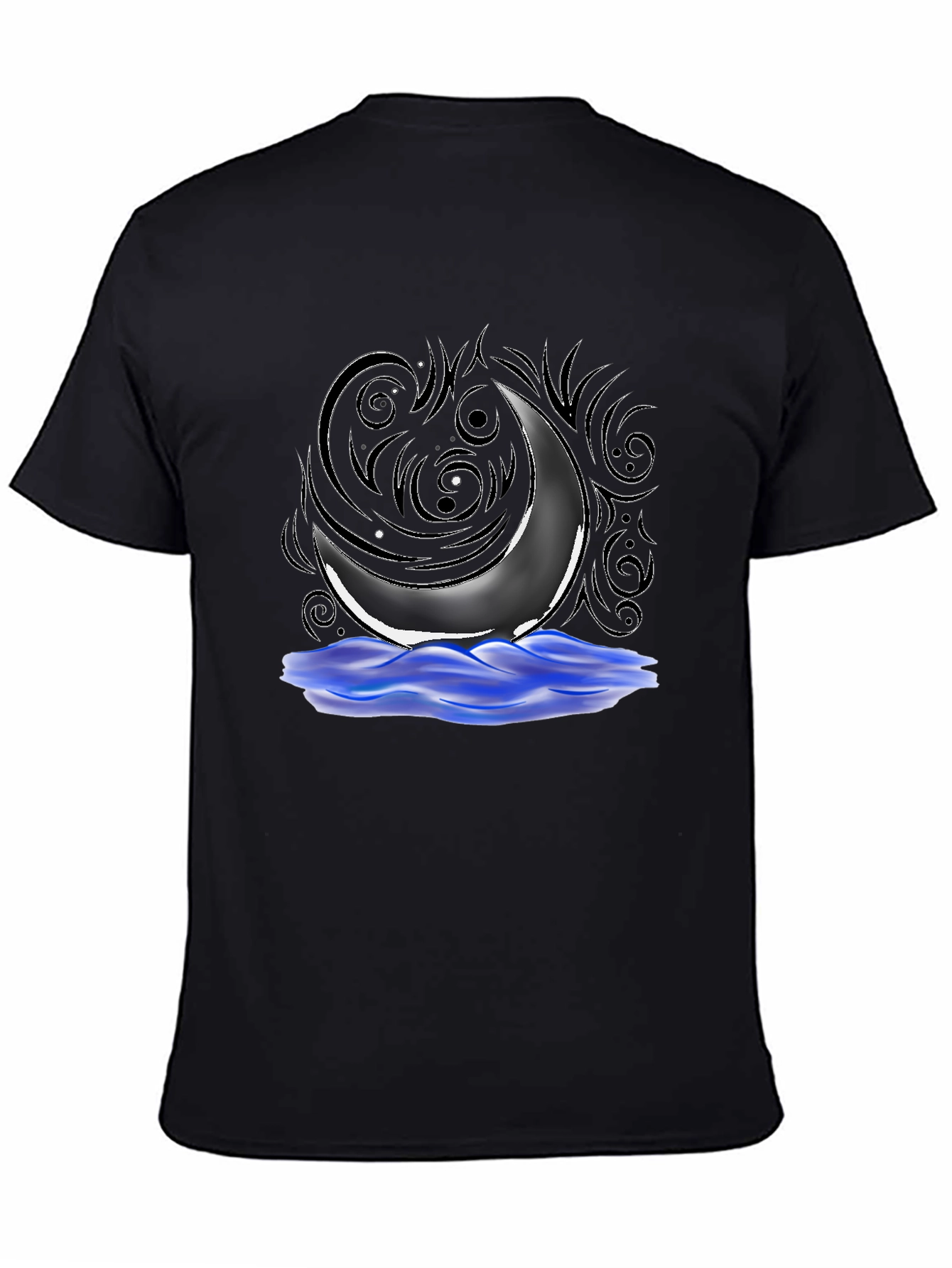 Mystic Moon Graphic Tee - Black