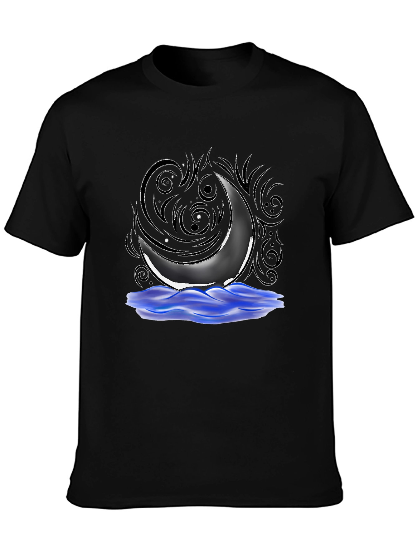 Mystic Moon Graphic Tee - Black