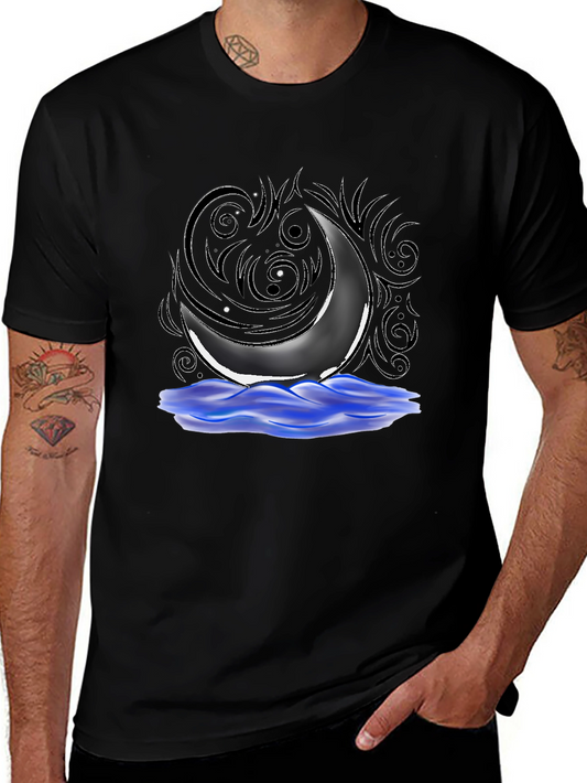 Mystic Moon Graphic Tee - Black