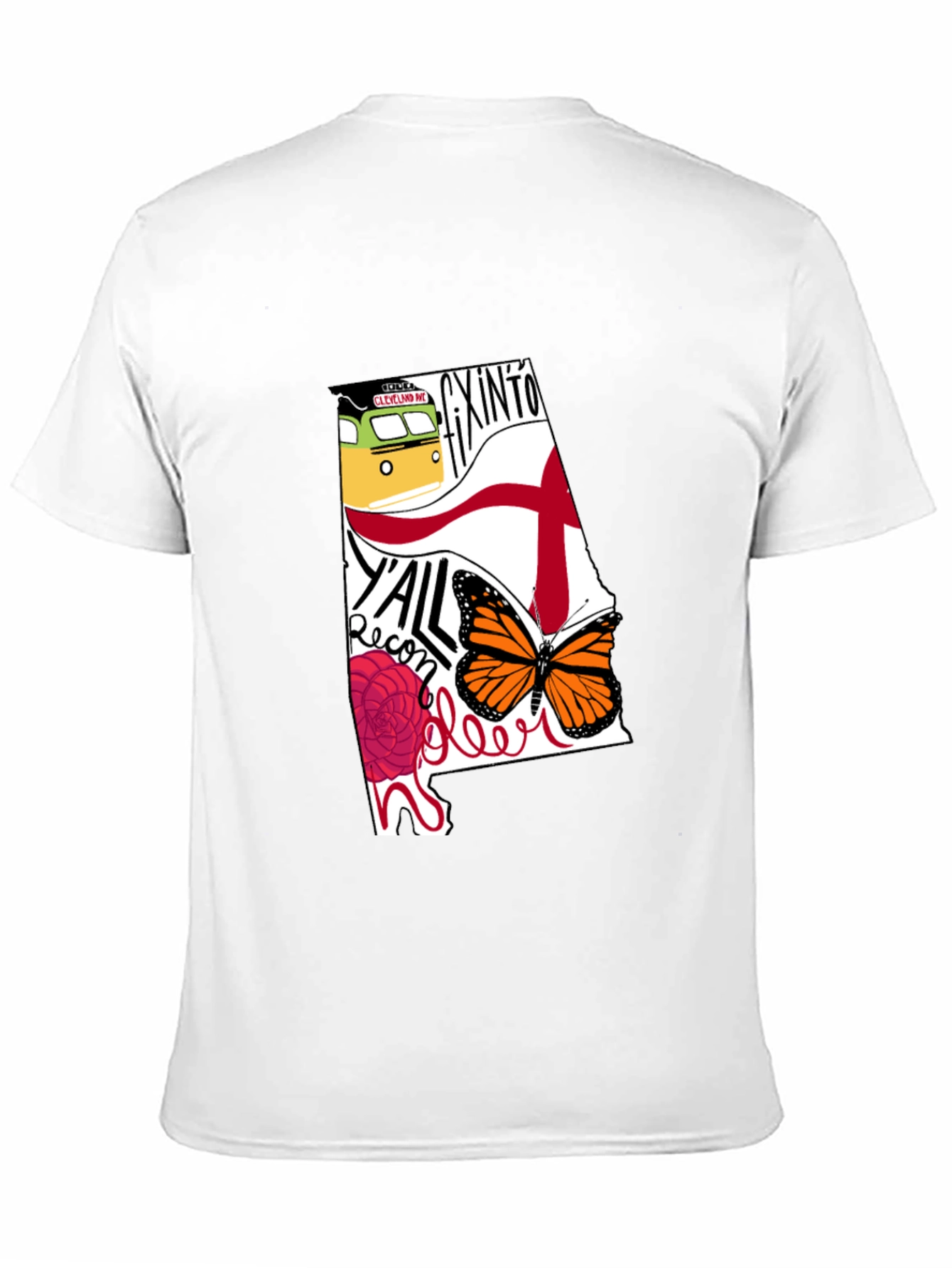 Alabama State Pride Graphic Tee - Mens Black T-Shirt