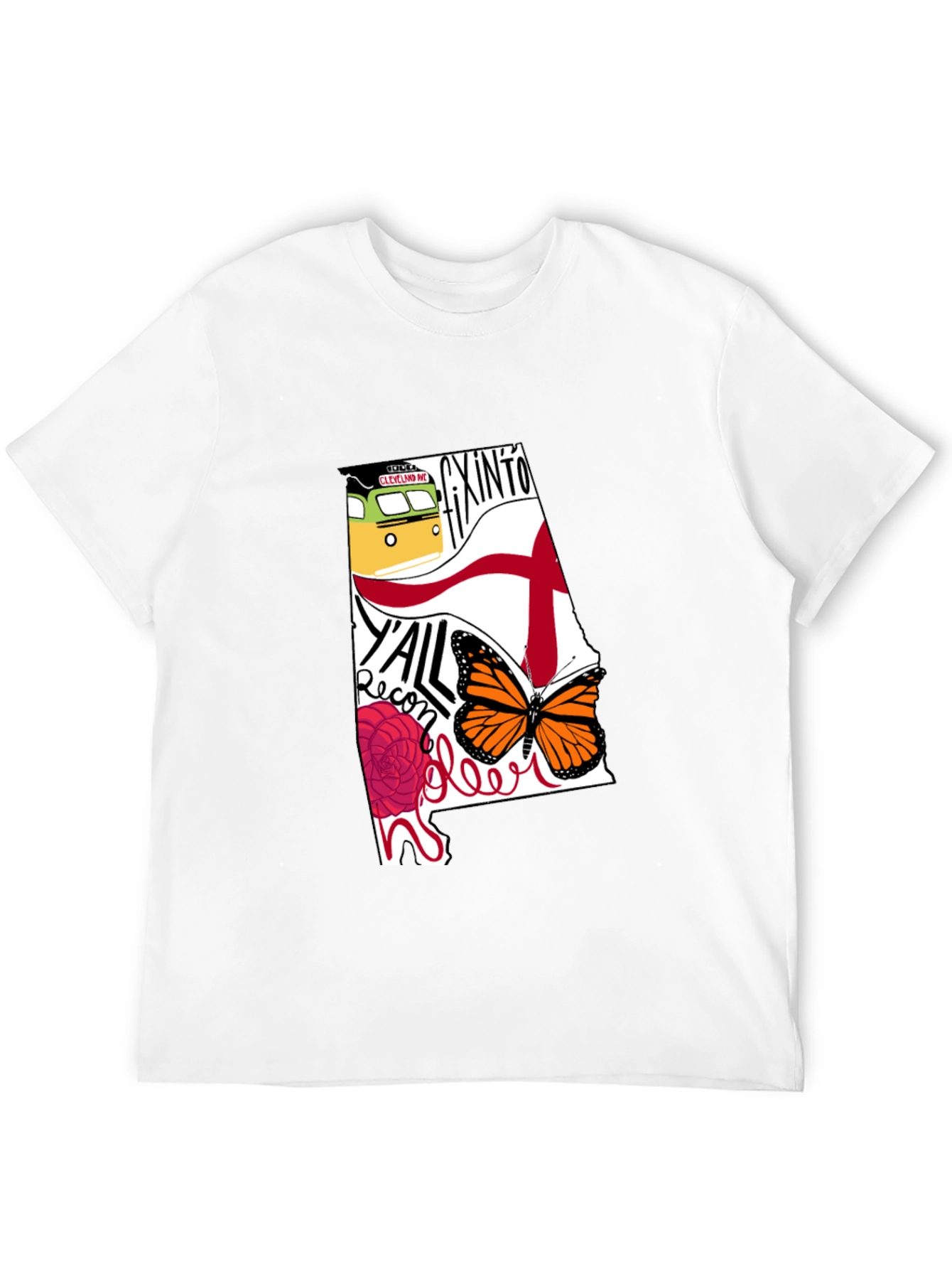 Alabama State Pride Graphic Tee - Mens Black T-Shirt