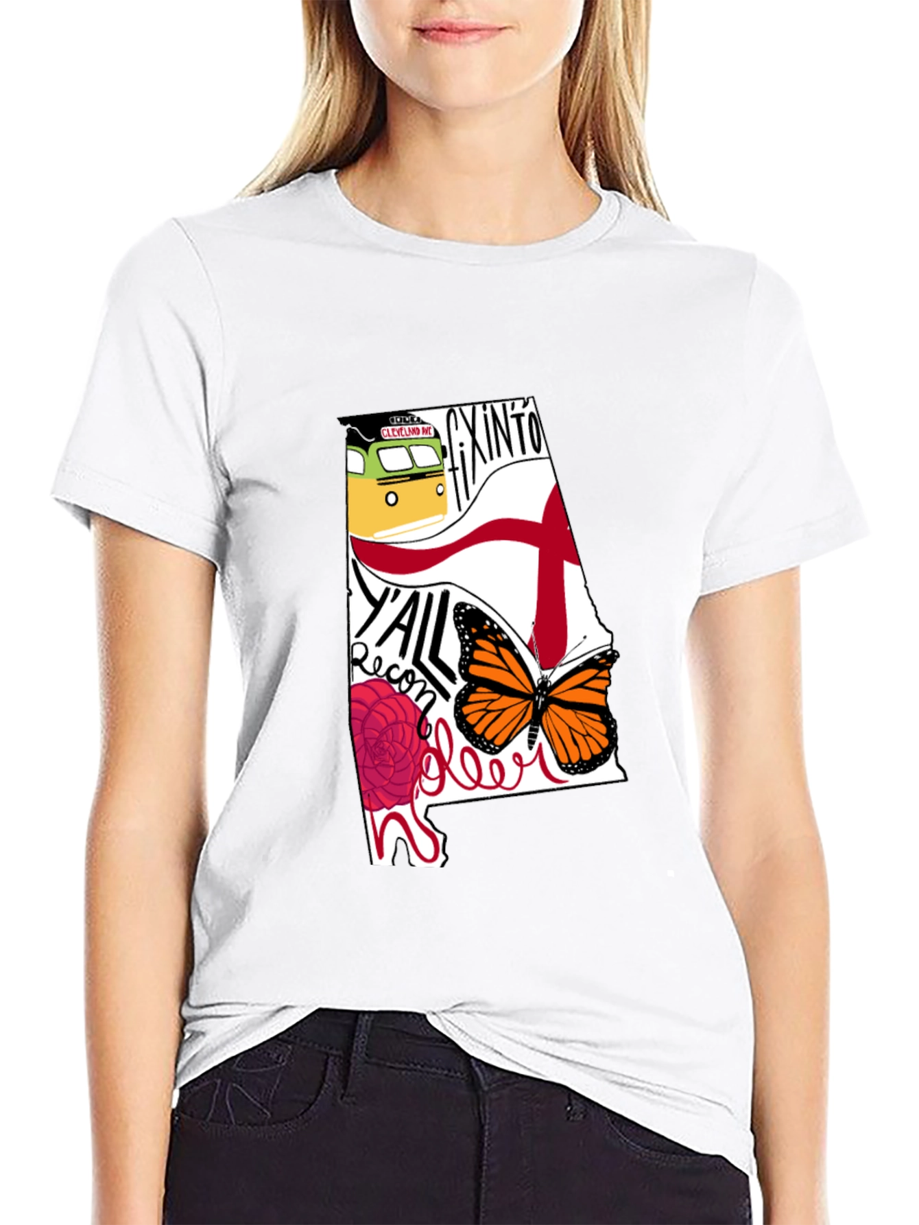 Alabama State Pride Graphic Tee - Mens Black T-Shirt