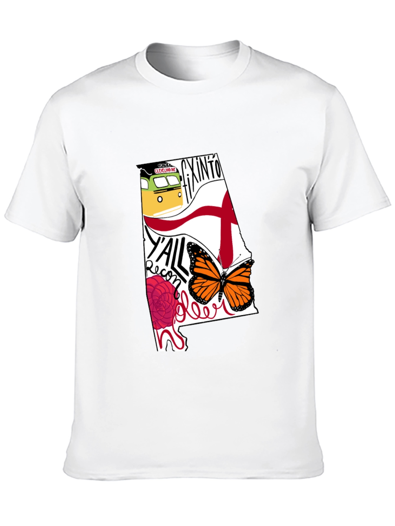 Alabama State Pride Graphic Tee - Mens Black T-Shirt