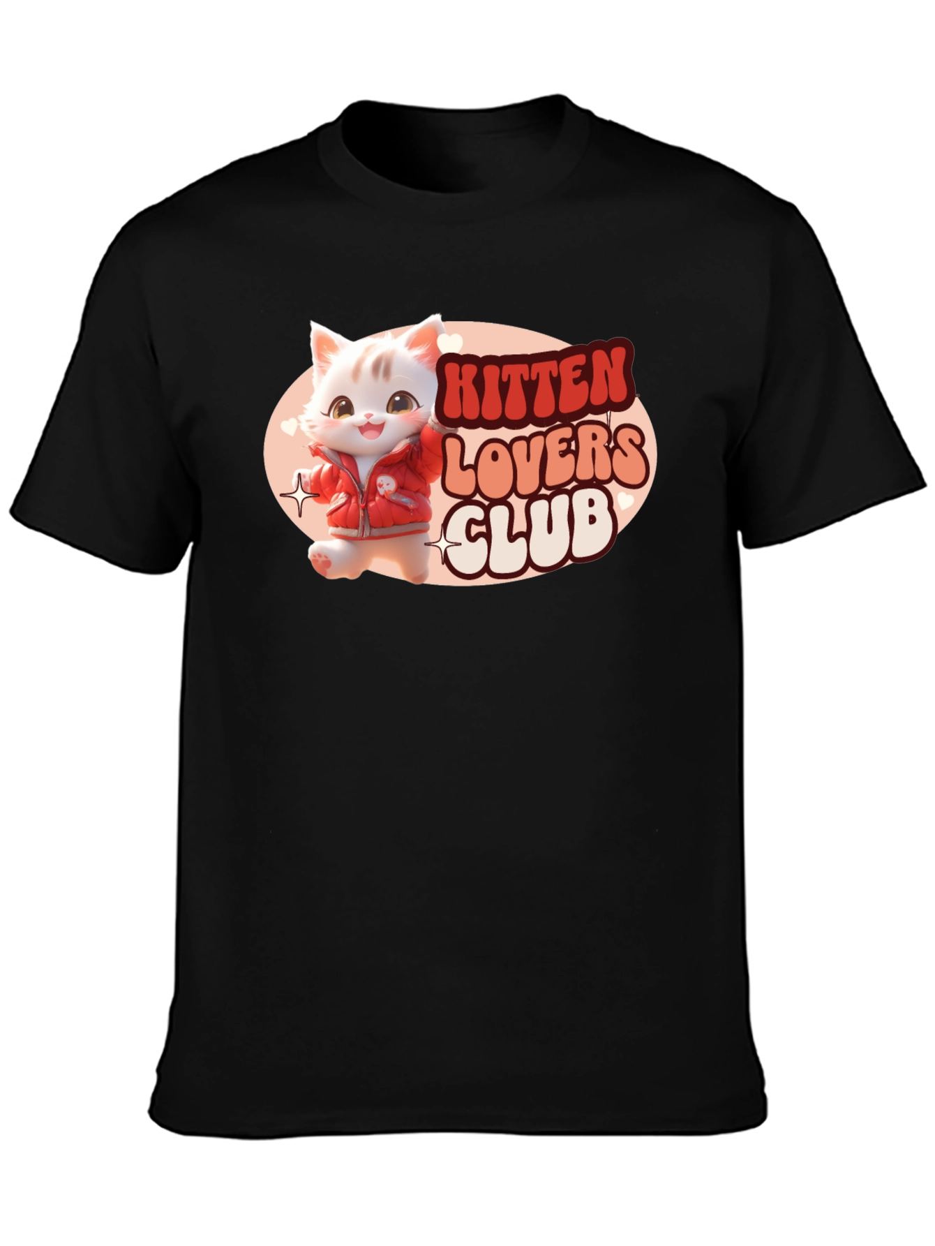 Kitten Lovers Club Black T-Shirt