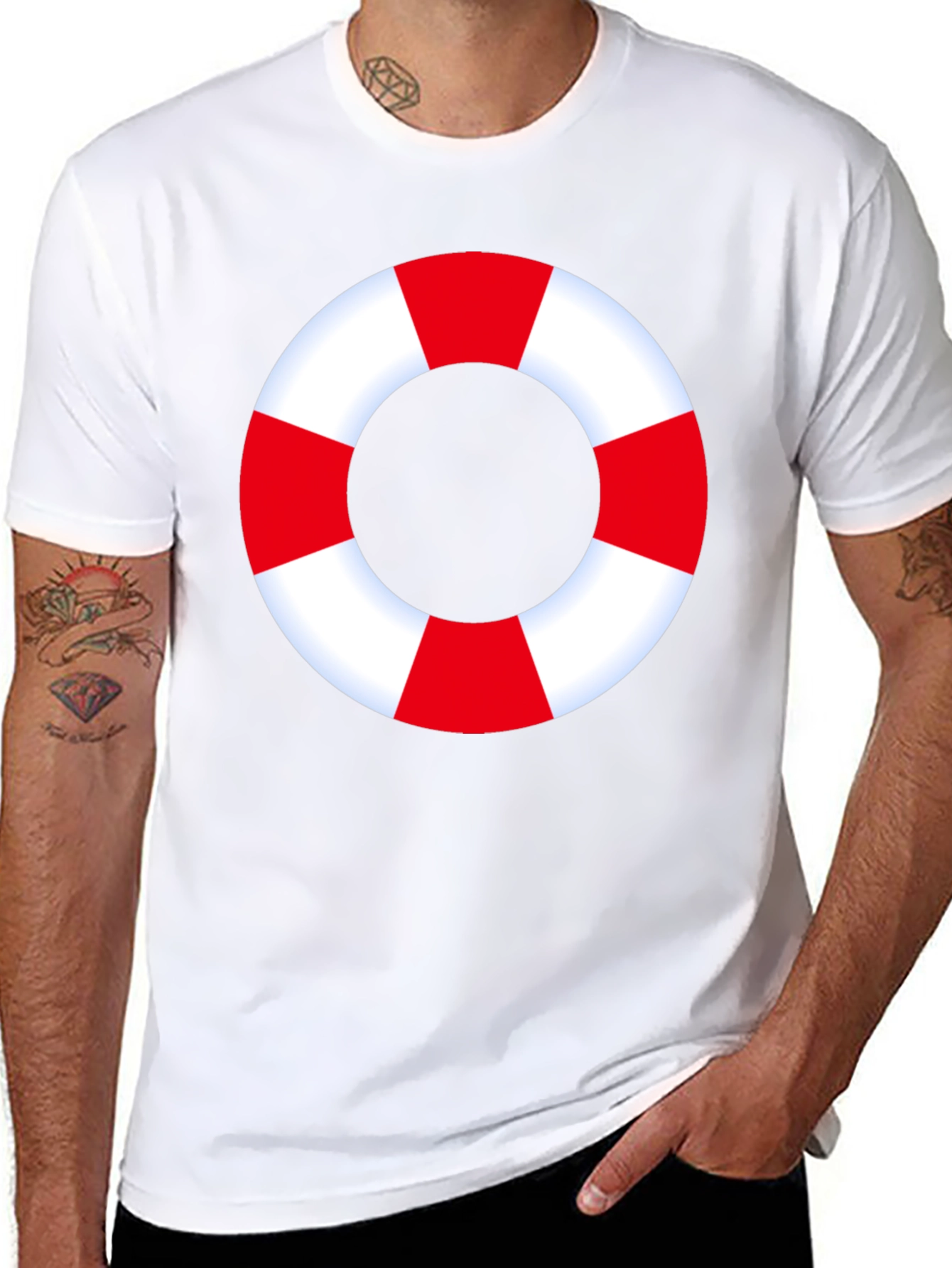 Life Preserver Graphic Tee - Nautical Style