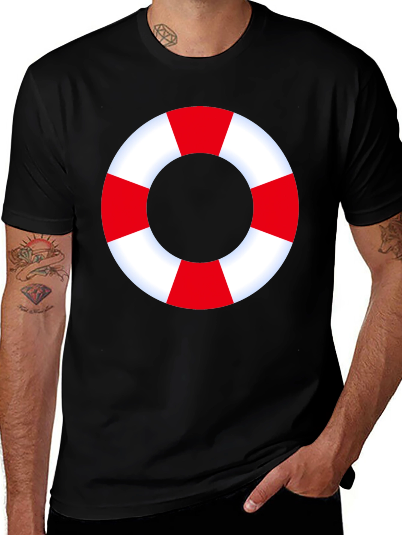 Life Preserver Graphic Tee - Nautical Style