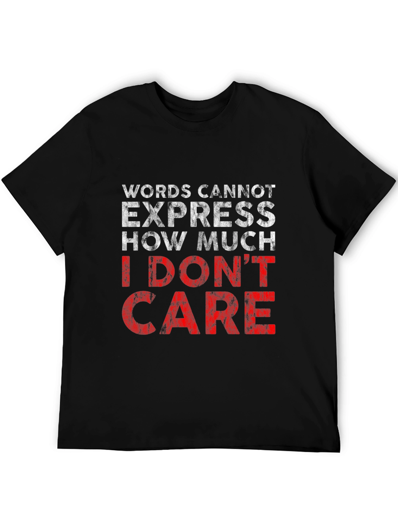 I Dont Care Graphic Tee - Black
