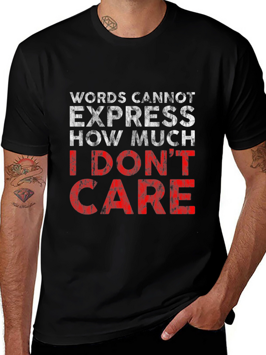 I Dont Care Graphic Tee - Black