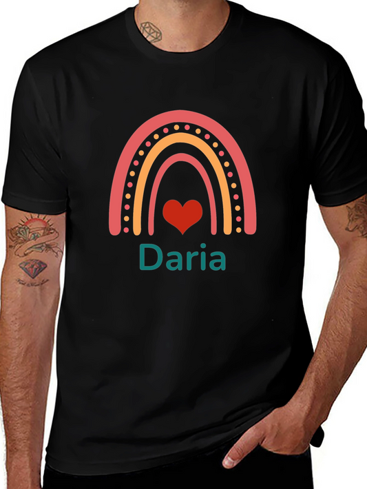 Daria Rainbow Heart Personalized T-Shirt