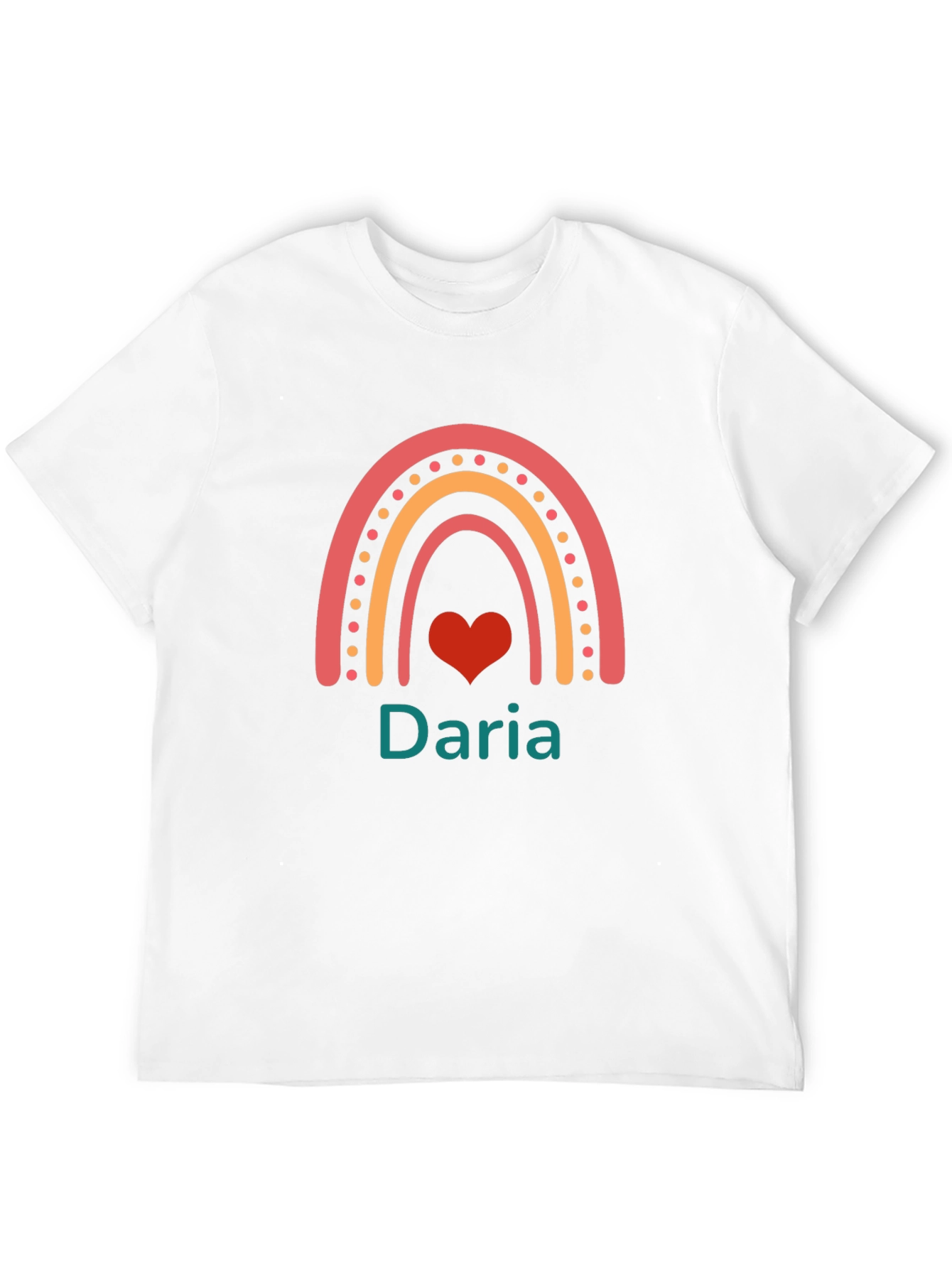 Daria Rainbow Heart Personalized T-Shirt