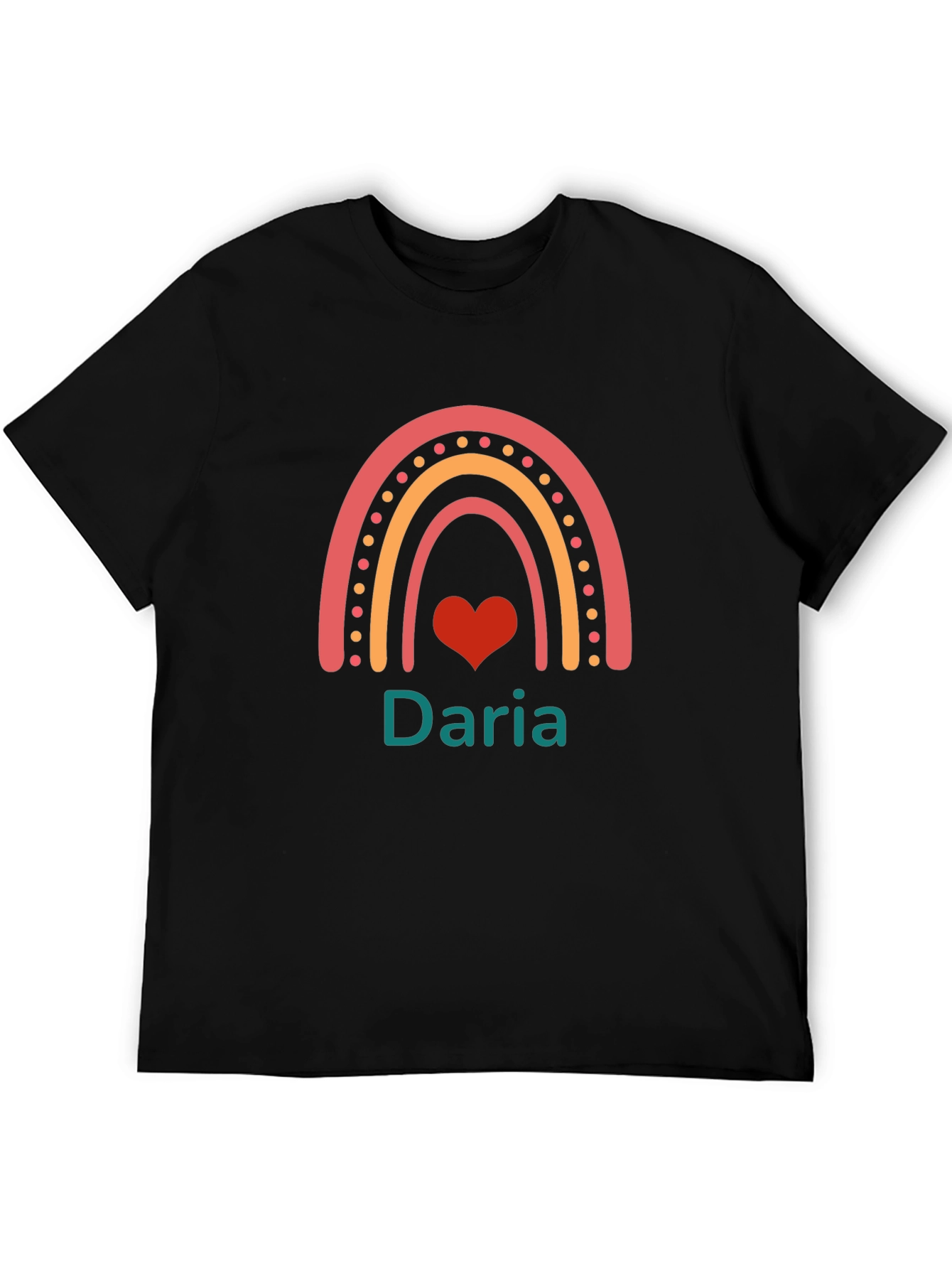 Daria Rainbow Heart Personalized T-Shirt