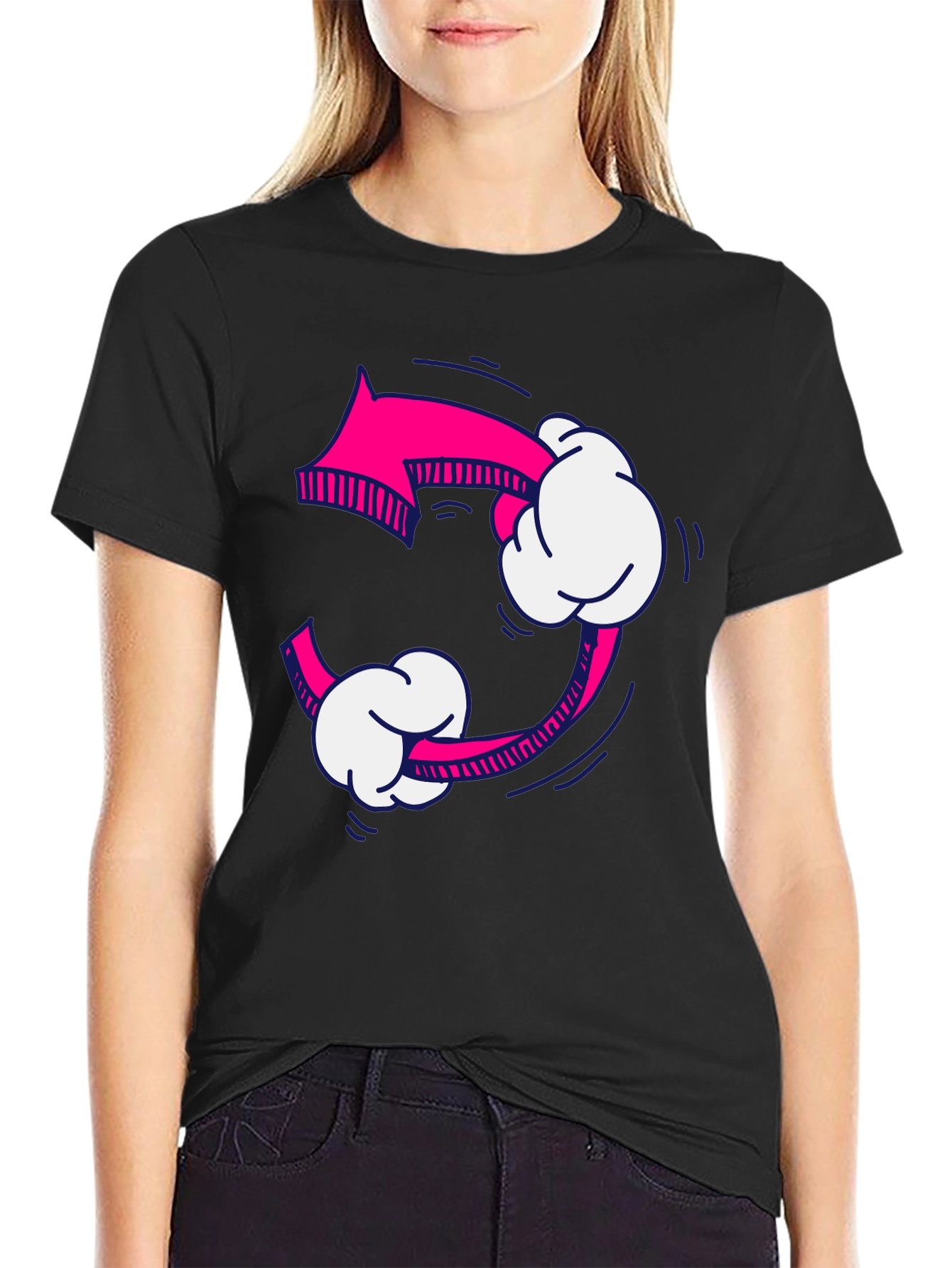 Pink Arrow Recycle Graphic Tee